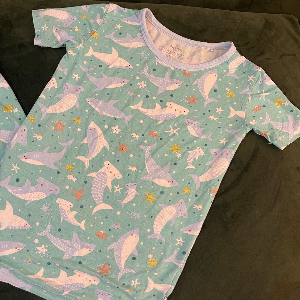 Little Sleepies Sea Life Pajama Set - Aqua and Lavender - Picture 5 of 5